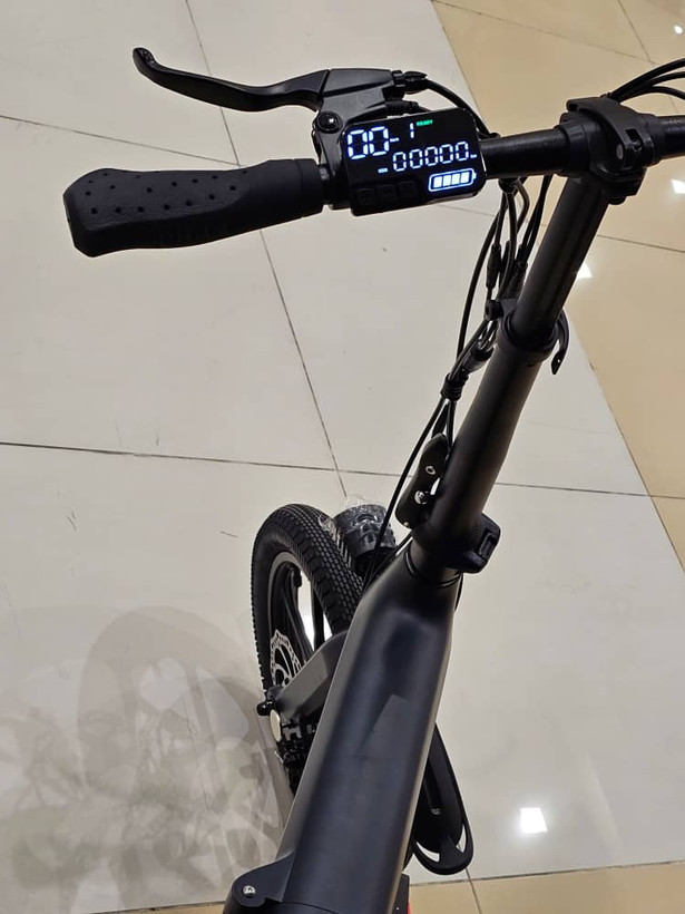 دوچرخه برقی تاشو الومنیومی WINNER مدل E bike رنگ مشکی باتری لیتیوم