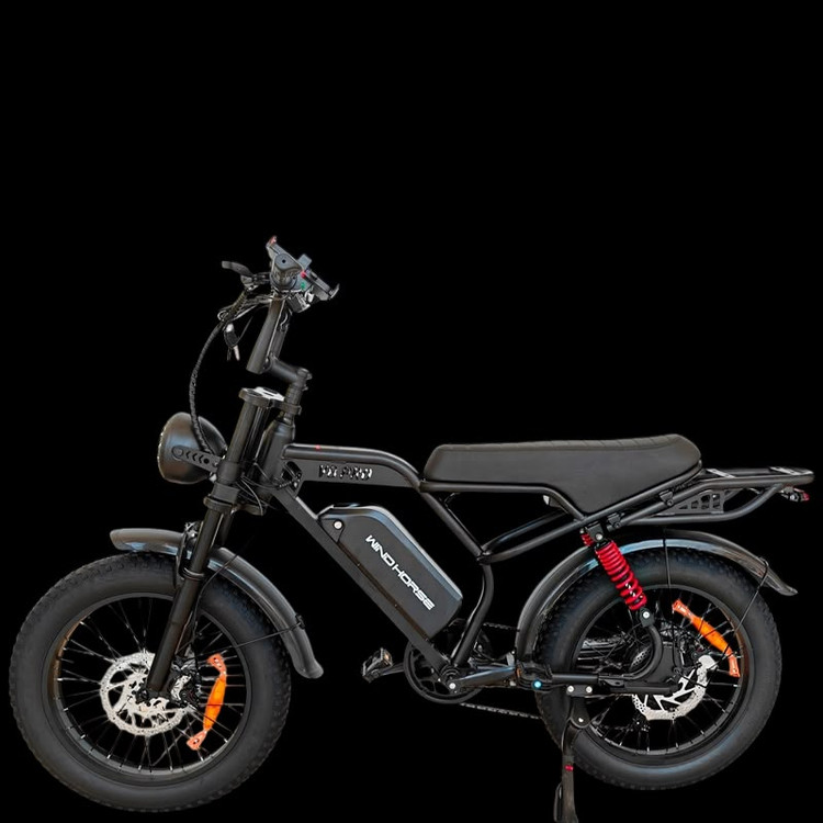 دوچرخه برقی آفرود دنده ای WIND HORSE مدل V8 PRO موتور ۸۰۰ وات (استاندارد انگلیس)