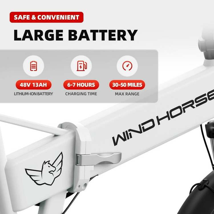 دوچرخه برقی تاشو آلومنیومی آفرود WIND HORSE ( استاندارد انگلیس )