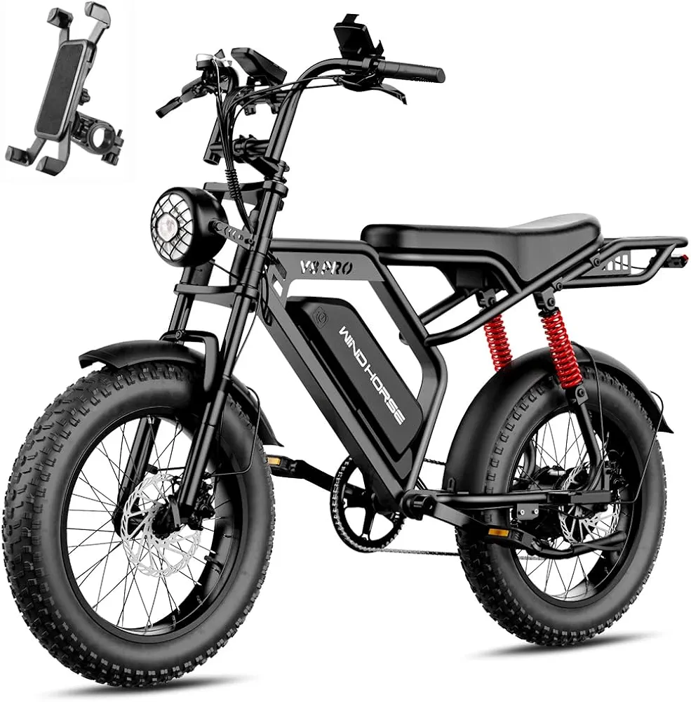 دوچرخه برقی آفرود دنده ای  WIND HORSE مدل V8 PRO   موتور ۸۰۰ وات  (استاندارد انگلیس)